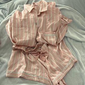 Victoria’s Secret shorts and button up pajama set